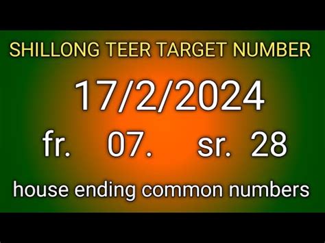 teer target number today shillong.